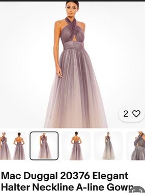 Mac Duggal Mauve to Cream Ombre Halter Evening Gown NWT🌸ONE DAY SALE 🌸